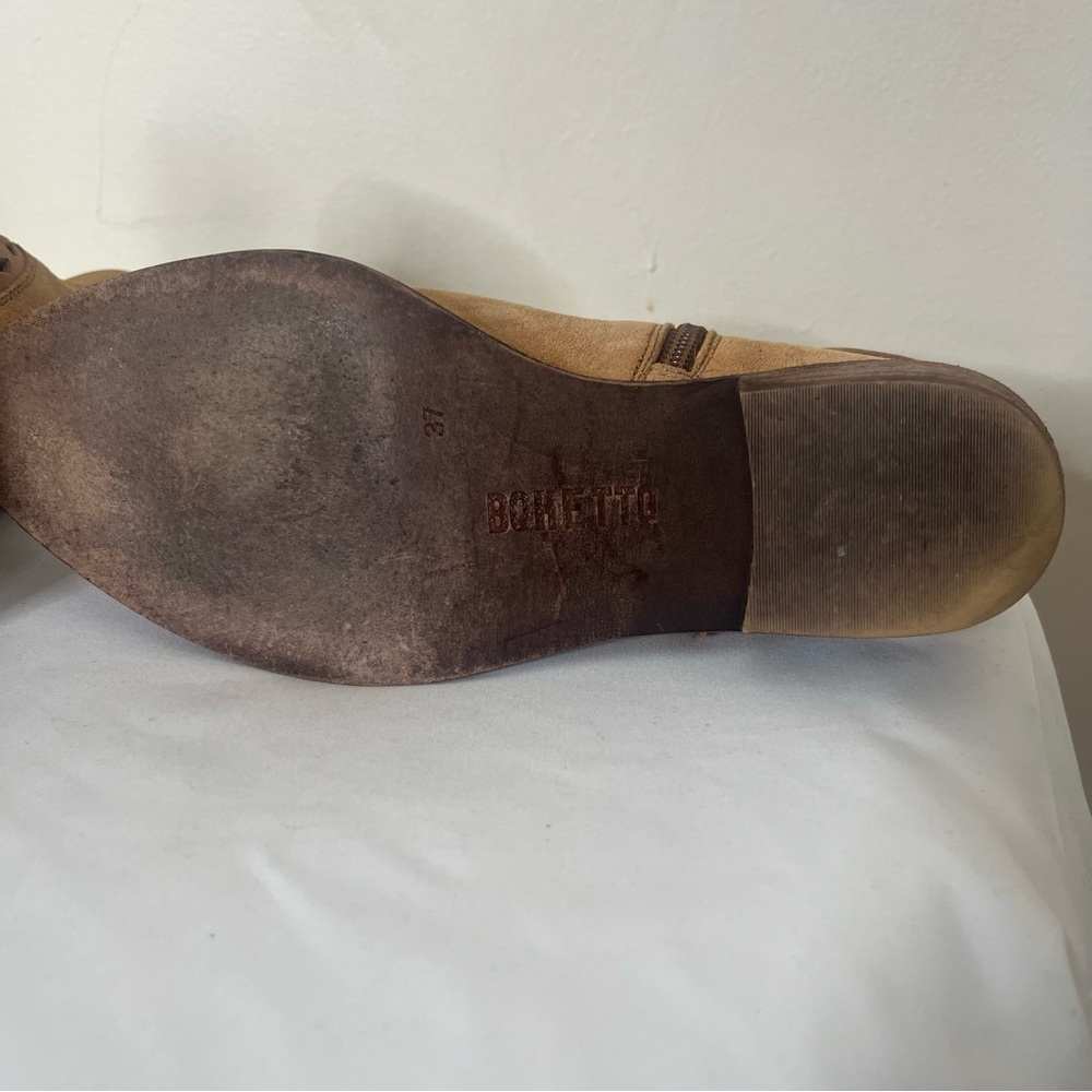 Women’s‎ Bohetto Terra Cotta Suede/Leather Buckled Pointed Toe Ankle Boots Sz 37 - Picture 6 of 9